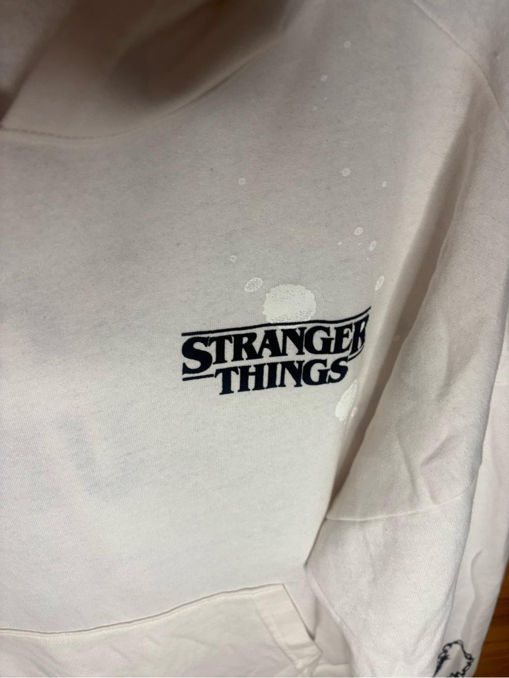 PacSun White Stranger Things Logo Hoodie - Picture 4 of 7